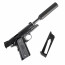 Страйкбольный пистолет (RWA) Colt Nighthawk Custom Covert OPS c глушителем CO2