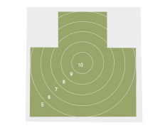 Мишень № 4 грудная с кругами зеленая (пл. 48 г/м2) - 250 шт